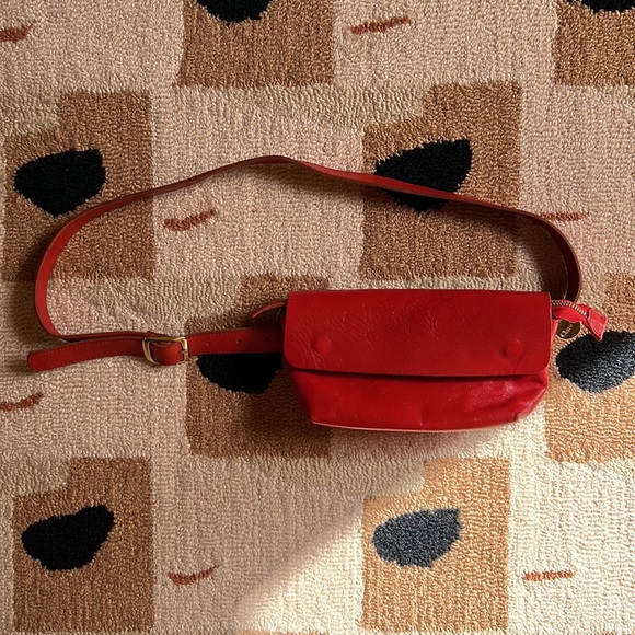 Clare V Handbags - CLARE V. Gustav Fanny Pack / Convertible Handbag in Red Leather